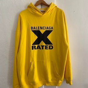 Authentic BALENCIAGA Yellow X RATED Hoodie